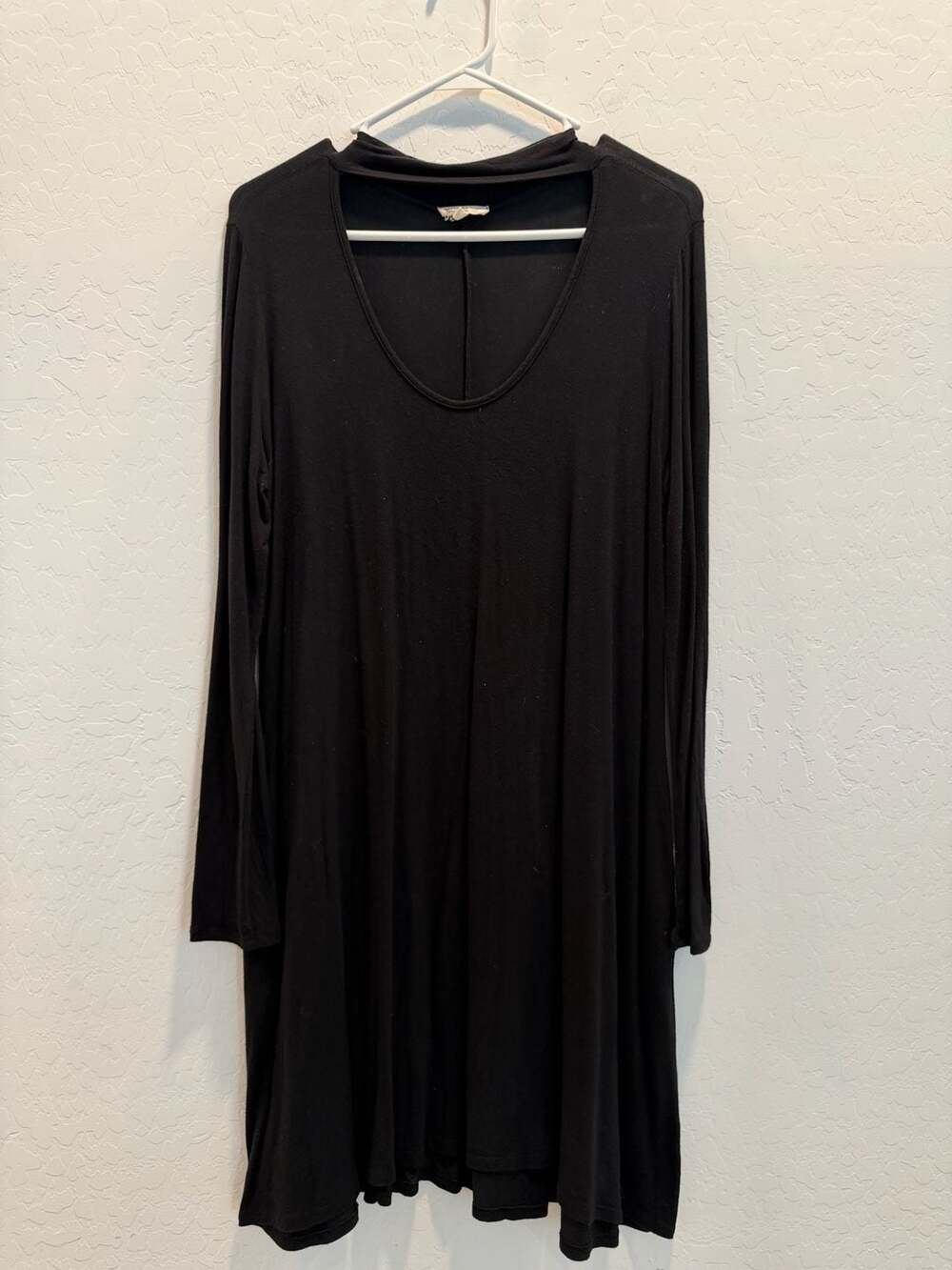 Sweet Pea Black Long Sleeve Asymmetric Tunic Dress
